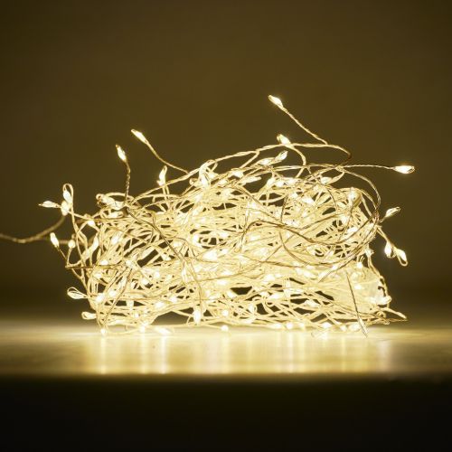 Lampki LED łańcuch druciki girlanda sopelki ślub wesele 6m 200LED ciepły biały o 8 trybów zasialnie